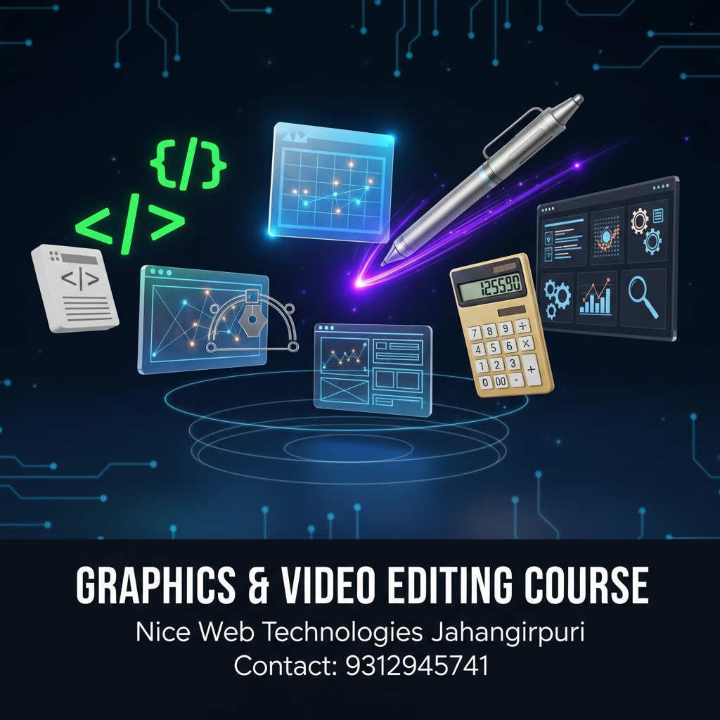 Graphic + Video Editing - Computer Course in Jahangirpuri Delhi